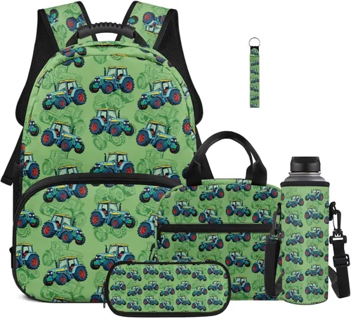 Vista 15 de Bulopur Eagle American Flag Print Kids Backpack Boys Elementary School 17 Inch Bookbag With Lunch Bag Water Bottle Holder Keychain Pencil Case 5