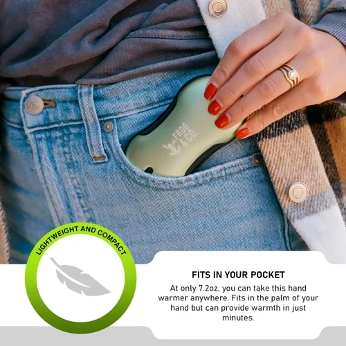 Vista 6 de Survival Frog QuickHeat PRO - Calentador de manos recargable con banco de energía portátil, calentador de manos eléctrico de alta calidad