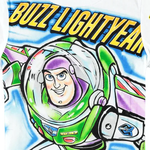 Vista 4 de Disney Toy Story Boys Buzz Lightyear Camiseta - Aire cepillado diseño Toy Story Boys camiseta