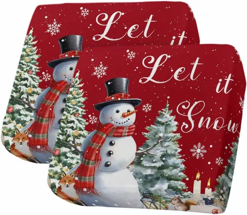Vista 25 de Fundas de cojín para sofá de Navidad, funda elástica para sofá con parte inferior elástica, fundas de sofá con diseño de muñeco de nieve