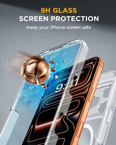 Vista 149 de Miracase Serie de vidrio para iPhone 11 de 6.1 pulgadas, funda protectora de cuerpo completo resistente mejorada con protector de pantalla de vidrio