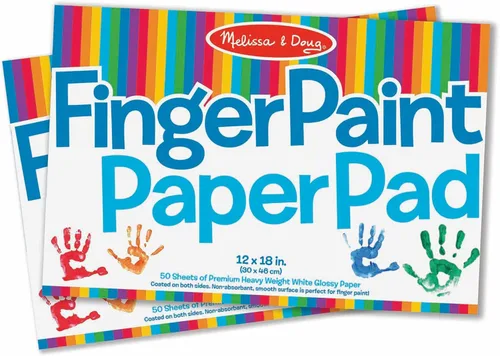 Vista 3 de Pad de papel para pintura con los dedos Melissa & Doug (12 x 18 pulgadas), 50 hojas, 2 packs