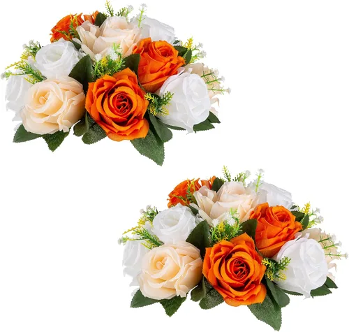 Vista 9 de Centros de mesa de flores para mesas de boda: decoraciones de mesa de Halloween, bolas de flores negras, centros de mesa para compromiso, ceremonia