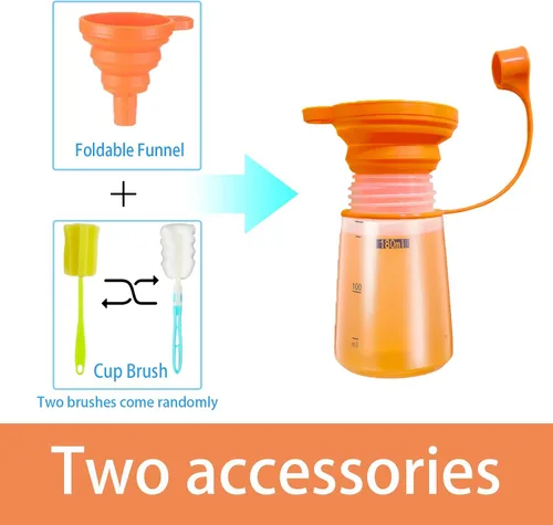 Vista 5 de Botellas de chorro para condimentos para salsas de plástico – (2 piezas, 6 onzas) botellas de ketchup con parte superior para pintar líquidos
