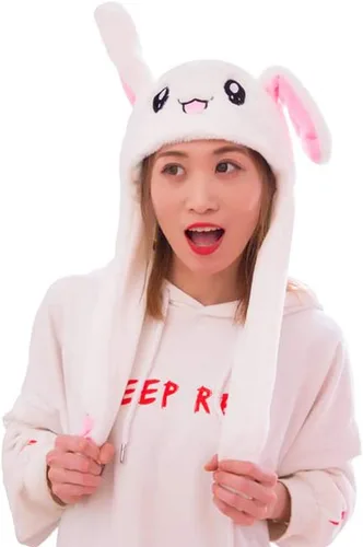 Vista 10 de CICITOYWO Sombrero de Animal de Peluche Divertido con Orejas en Movimiento, Gorra Saltarina Linda, Unisex, Regalo para Niños y Adultos, Fiesta