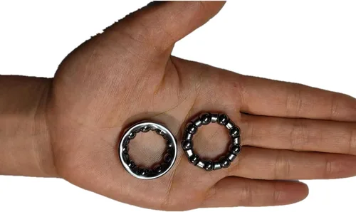 Vista 3 de Retenedor de rodamientos de manivela de bola de bicicleta de 1/4 pulgadas x 9 bolas 4 rodamientos de soporte inferior para bicicleta Schwin