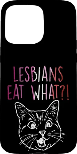 Vista 31 de Lesbians Eat What Sorprised Cat Funny LGBT Gay Pride - Carcasa para iPhone 16