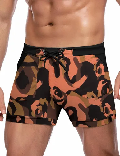 Vista 25 de COOFANDY Trajes de baño para hombre Slip de natación sexy Traje de baño de pierna cuadrada Traje de baño Short de natación Traje de baño con 4