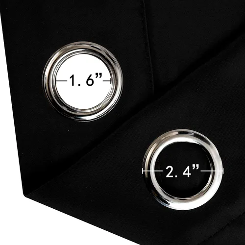 Vista 6 de CLZYSP554 - Cortinas de labios para dormitorio, cortinas opacas con aislamiento térmico para oscurecer la habitación, cortinas opacas para Dorado