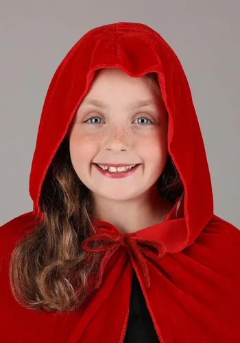 Vista 6 de Capa de terciopelo rojo para niños Capas de disfraz