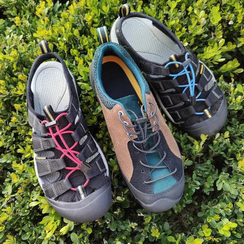 Vista 9 de NDTEZUGT 2 pares de cordones elásticos de repuesto para sandalias Keen, sin atar, redondos, sin atar, para adultos y niños