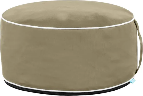 Vista 27 de QILLOWAY Otomana inflable para exteriores para patio, puf redondo impermeable, reposapiés inflable, reposapiés al aire libre para piscina, jardín