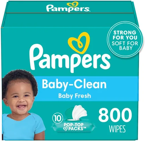 Vista 9 de Pampers Toallitas para bebés Complete Clean Baby Fresh Scent 9X 80 Pop-Top - 720 Count