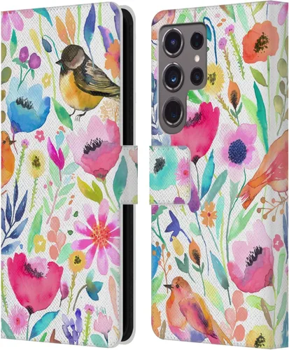 Vista 129 de Head Case Designs Officially Licensed Ninola Brushstrokes Black Summer Patterns Leather Wallet Case Compatible with Samsung Galaxy A07 4G