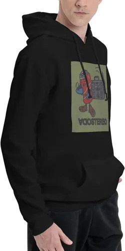 Vista 2 de furno Soda Stereo Hoodie Mens Casual Athletic Workout Pullover Hooded Sweatshirt With Pockets