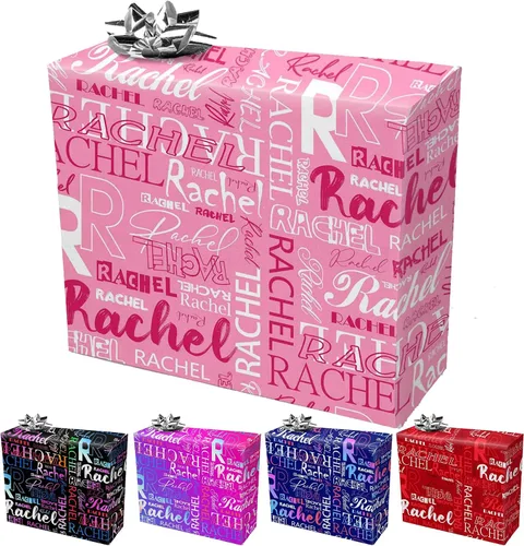 Vista 14 de Papel de regalo personalizado con fotografía, “Merry Christmas” con sombrero de Navidad, papel de regalo personalizado “Happy Birthdays” con nombre