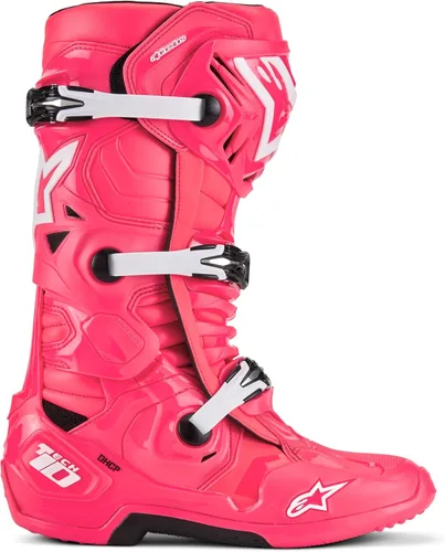 Vista 12 de Alpinestars Botas Tech 10 para hombre, Negro/Rojo Fluo, 7