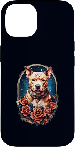 Vista 4 de Funda estilo vintage para iPhone XS Max Pitbull Dog Tattoo Art Vintage Old School