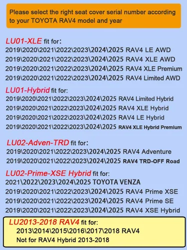 Vista 6 de Fundas de asiento RAV4 de ajuste personalizado, piel sintética impermeable para Toyota RAV4 2013-2018 (beige)
