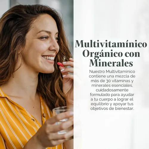 Vista 2 de Global Healing Center - Multivitamínico orgánico USDA para mujeres y hombres - Las vitaminas incluyen A, C, D y más para tus necesidades generales