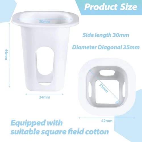 Vista 2 de Hoolerry El kit de sistema de cultivo hidropónico de 100 piezas incluye 50 cestas de cultivo hidropónicas y 50 esponjas cuadradas, iniciador
