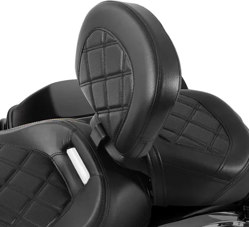 Vista 2 de TCT-MOTORPARTS Driver Rider - Almohadilla de respaldo para Harley Touring 2009-2023 Road King Street Road Electra Glide Ultra Black Stitching