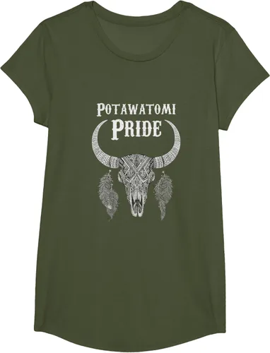 Vista 77 de Potawatomi Pride Tribe Native American Indian Buffalo Camiseta