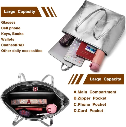 Vista 6 de OB OURBAG Bolsos de mano para mujer, grandes y elegantes bolsos de hombro para mujer