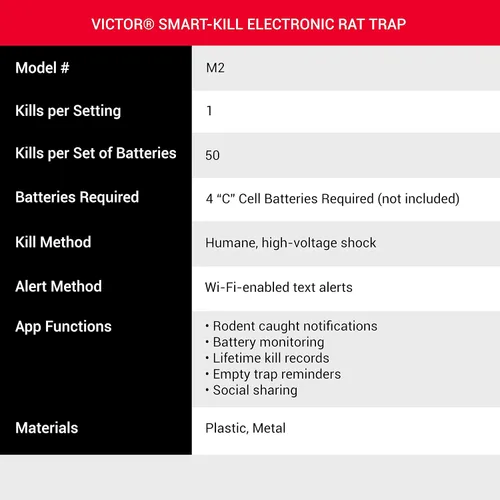 Vista 8 de Victor M2 Smart-Kill Trampa Electrónica Humana para Ratas con Wi-Fi - 2 Trampas