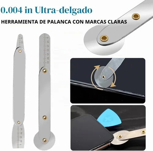 Vista 2 de Spudger - Kit de herramientas de palanca, herramienta de apertura de 8 piezas, kit de herramientas de metal Spudger, herramienta ultrafina y abierta
