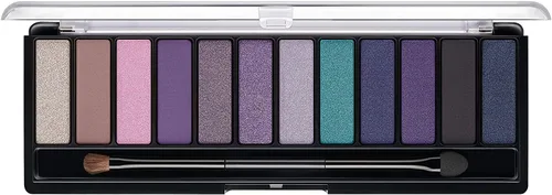 Vista 2 de Rimmel London Magnif'Eyes Paleta de sombras de ojos, 12 tonos, fórmula mezclable, versátil, 008, Electric Violet, 0.5 oz