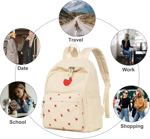 Vista 8 de Mini mochila para niñas resistente al agua pequeña mochila bolso de hombro para mujeres adultos niños viaje escolar
