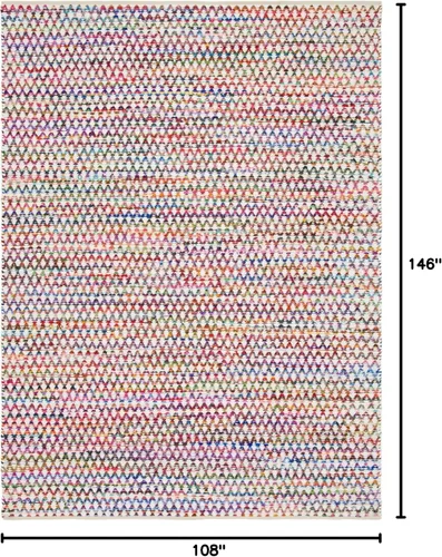 Vista 2 de Unique Loom Braided Chindi Collection - Alfombra casual moderna para múltiples áreas, 9 pies x 12 pies, rectangular de 9 x 12 pies