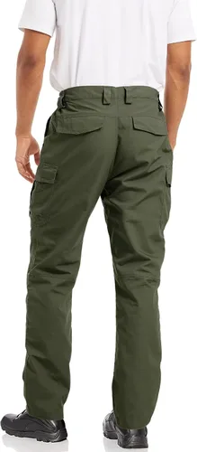 Vista 3 de MAGCOMSEN Pantalones tácticos para hombre con 9 bolsillos Ripstop repelente al agua pantalones cargo para el trabajo senderismo caza