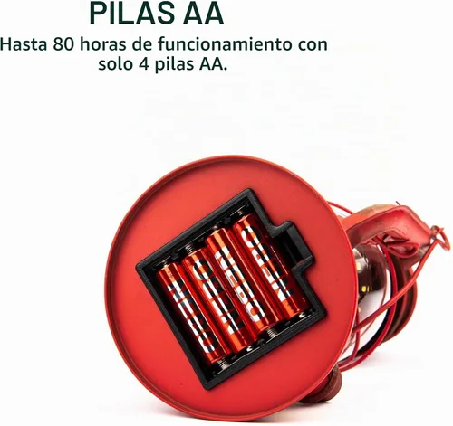 Vista 7 de NEBO Linterna roja vieja, luz LED de 100 lúmenes, rojo rústico
