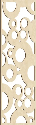 Vista 74 de 9 3/8"W x 24 3/8"H x 1/4"T Farwell Decorativos Paneles de Pared de Madera Calado, Hickory