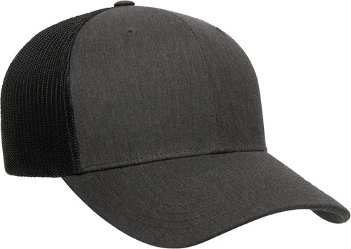 Vista 6 de Yupoong Gorra de camionero retro YP Classics para hombre, Jaspeado Oscuro