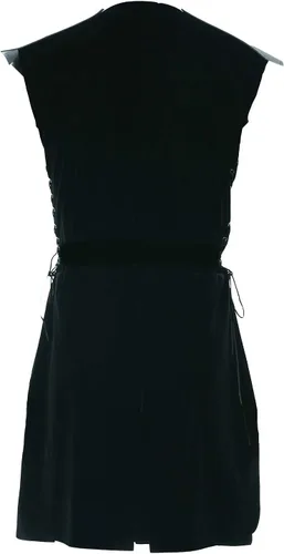 Vista 3 de Chaleco victoriano medieval para hombre, chaleco renacentista sin mangas, Estilo negro