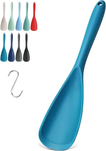 Vista 32 de Paquete de 2 espátulas de silicona para utensilios de cocina antiadherentes 2 paquete caqui