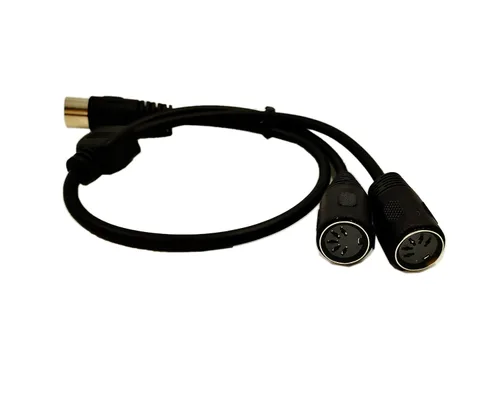 Vista 4 de SinLoon DIN 5-Pin Splitter Y Adaptador MIDI Cable, MIDI 5 Pin macho a Dual 2 x DIN-5 hembra Cable de audio de extensión (D5P M-2F, 1.6 ft)