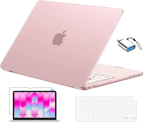 Vista 17 de EooCoo Funda para MacBook Neo de 13 pulgadas modelo A3404 2026 con chip A18 Rubor de cristal
