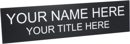 Vista 11 de ExcelMark Placa de nombre personalizada para puerta, oficina, pared, personalizada con tu texto, 2 x 8 pulgadas (1 línea, negro)