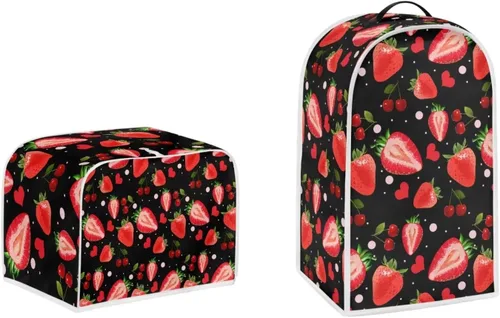 Vista 36 de doginthehole Funda para licuadora y tostadora, 2 rebanadas estéticas de estrellas de mar con estampado de conchas marinas para batidora o cafetera