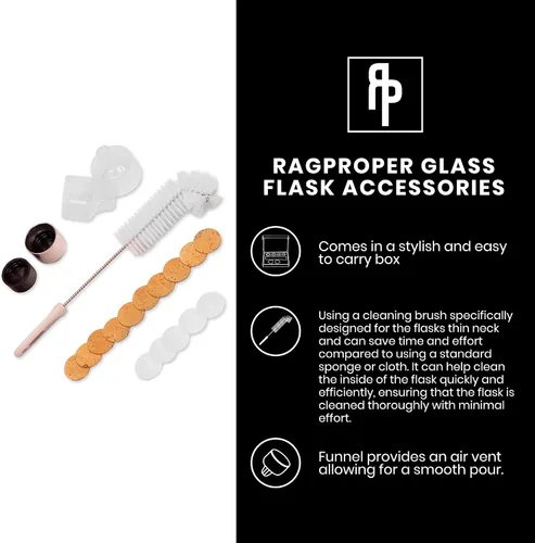 Vista 8 de Ragproper Accesorios para frascos de vidrio Extras (disparo único 3.4 fl oz) (doble disparo 6.8 fl oz)