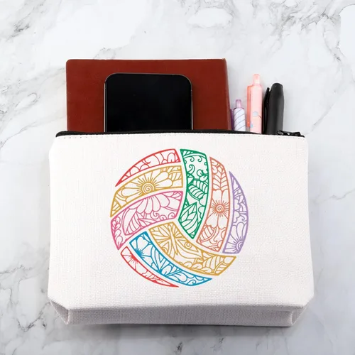 Vista 6 de MNIGIU Regalos para amantes del voleibol, bolsa de maquillaje y regalo para amantes del baile callejero, VOLLEYBALL