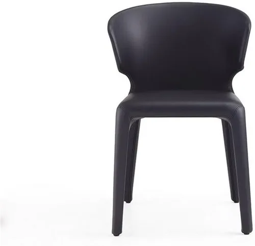 Vista 4 de Manhattan Comfort Conrad - Sillas de comedor modernas de mediados de siglo, muebles de cocina tapizados de tweed con respaldo contorneado, acolchado