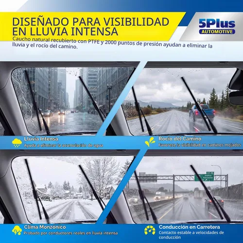 Vista 5 de 5 PLUS Escobillas Limpiaparabrisas de Repuesto de 13"+13" para Jeep Wrangler TJ 1997 1998 1999 2000 2001 2002 2003 2004 2005 2006 Calidad Original