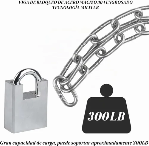 Vista 3 de 1 juego de 40 pulgadas de cadena de acero inoxidable para bicicleta