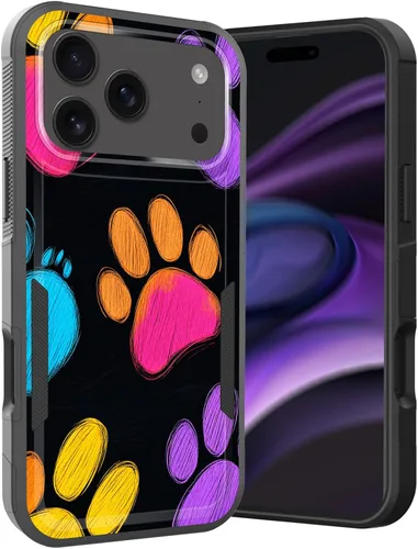 Vista 173 de Funda para iPhone Air, doble capa híbrida resistente resistente a prueba de golpes de policarbonato duro + funda protectora de silicona suave