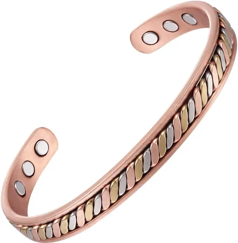 Vista 8 de Minimalist Design Magnetic Field Cuff Bracelets for Men & Women - Ultra Strength - Adjustable